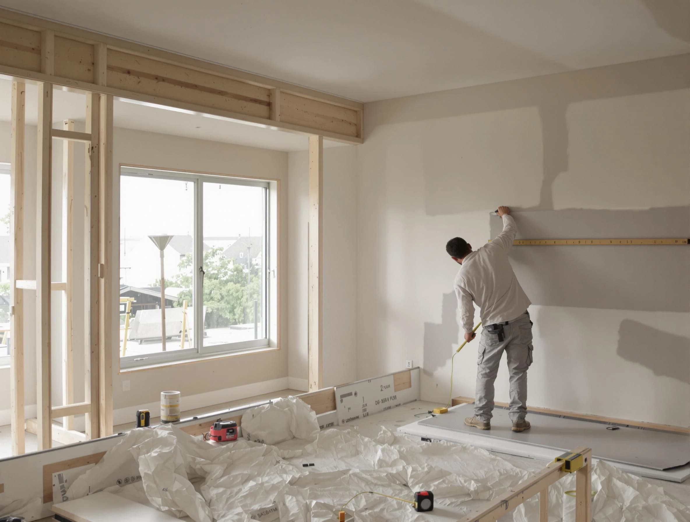 University Heights House Painters installing new drywall in University Heights, OH