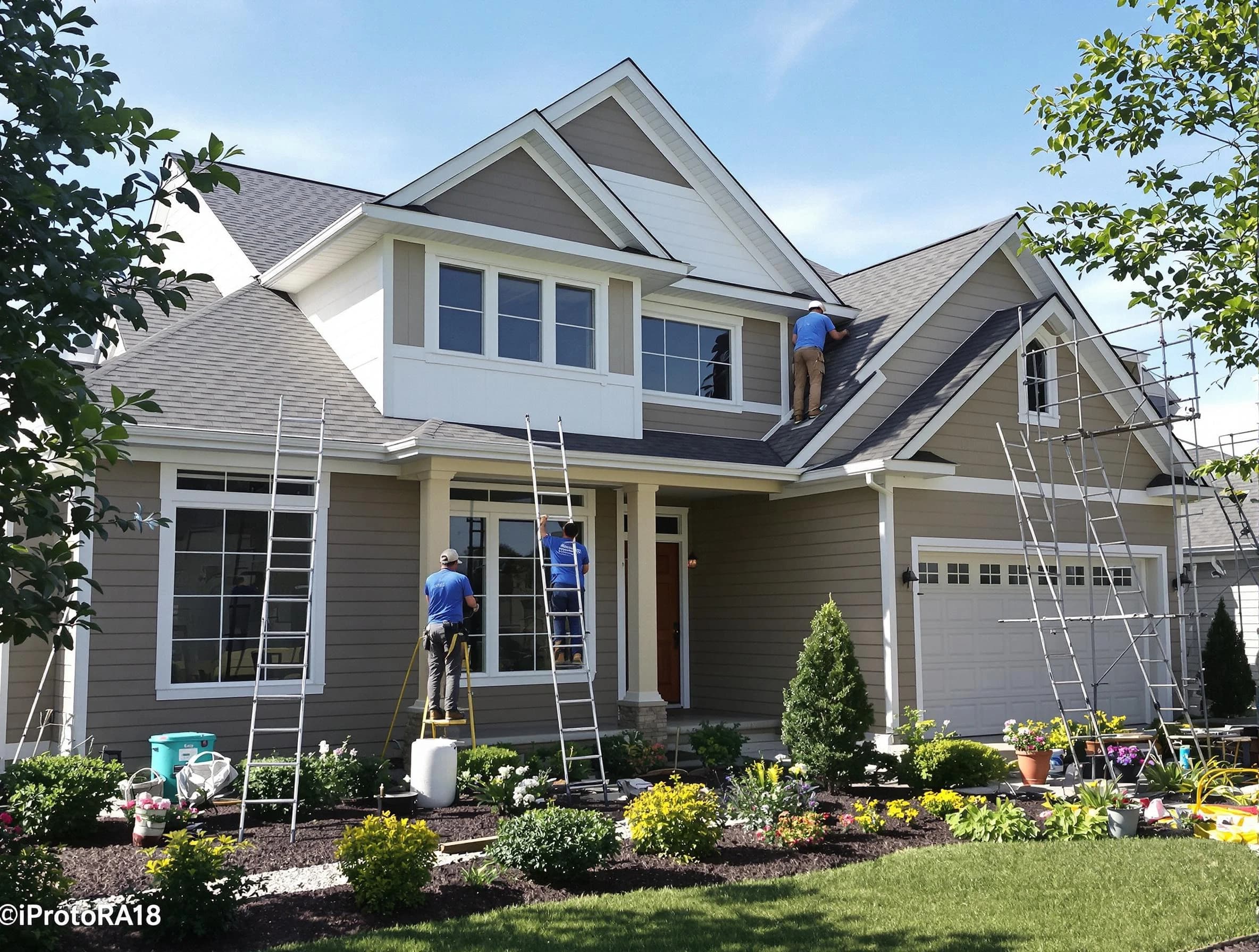 Detailed exterior painting by University Heights House Painters in University Heights